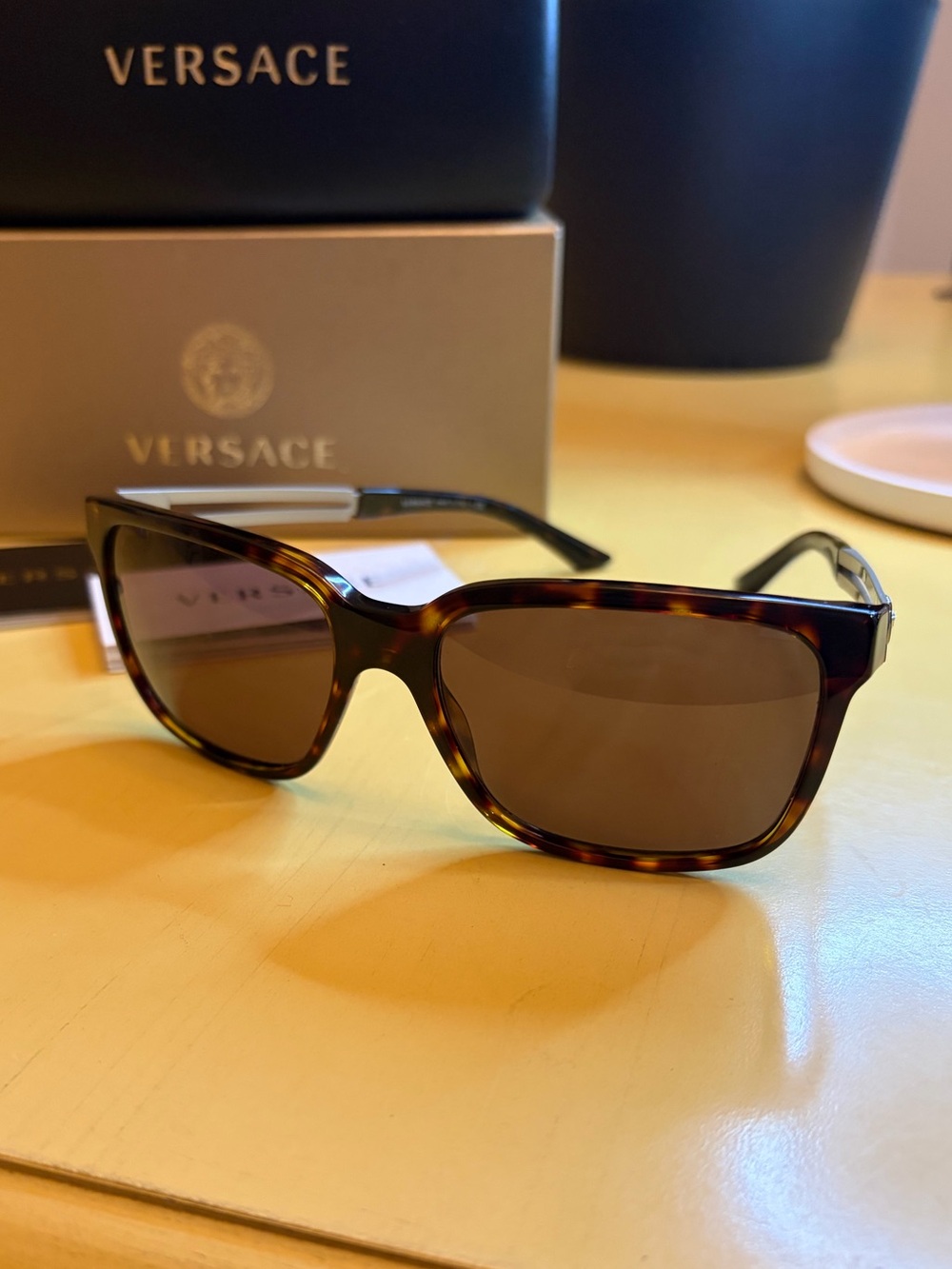 Versace Tortoiseshell Frames with Brown Accents